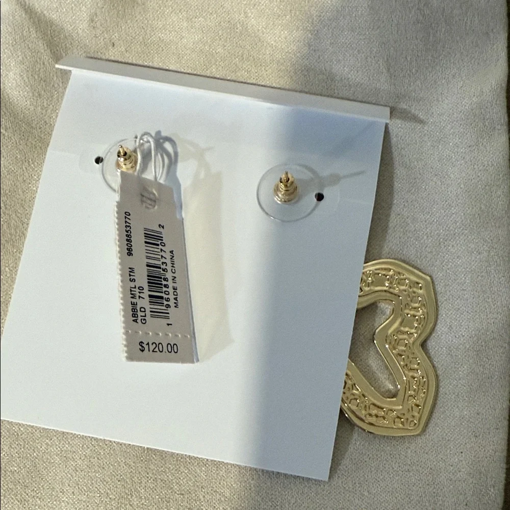 Kendra Scott Gold Geometric Earrings - Picture 3 of 3